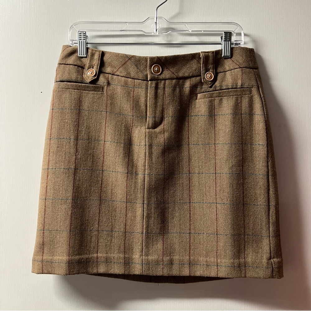 Eddie Bauer Dark Academia Plaid Skirt Size Petite 4
